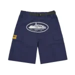 Corteiz Alcatraz Cargo Shorts Navy Blue