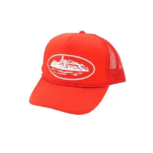 Corteiz Alcatraz Trucker Hat Red Corteiz Alcatraz Trucker Hat Red