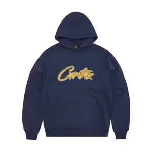 Corteiz Satin Applique Allstarz Hoodie Navy