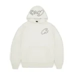 Corteiz Satin C Star Applique Hoodie Off White